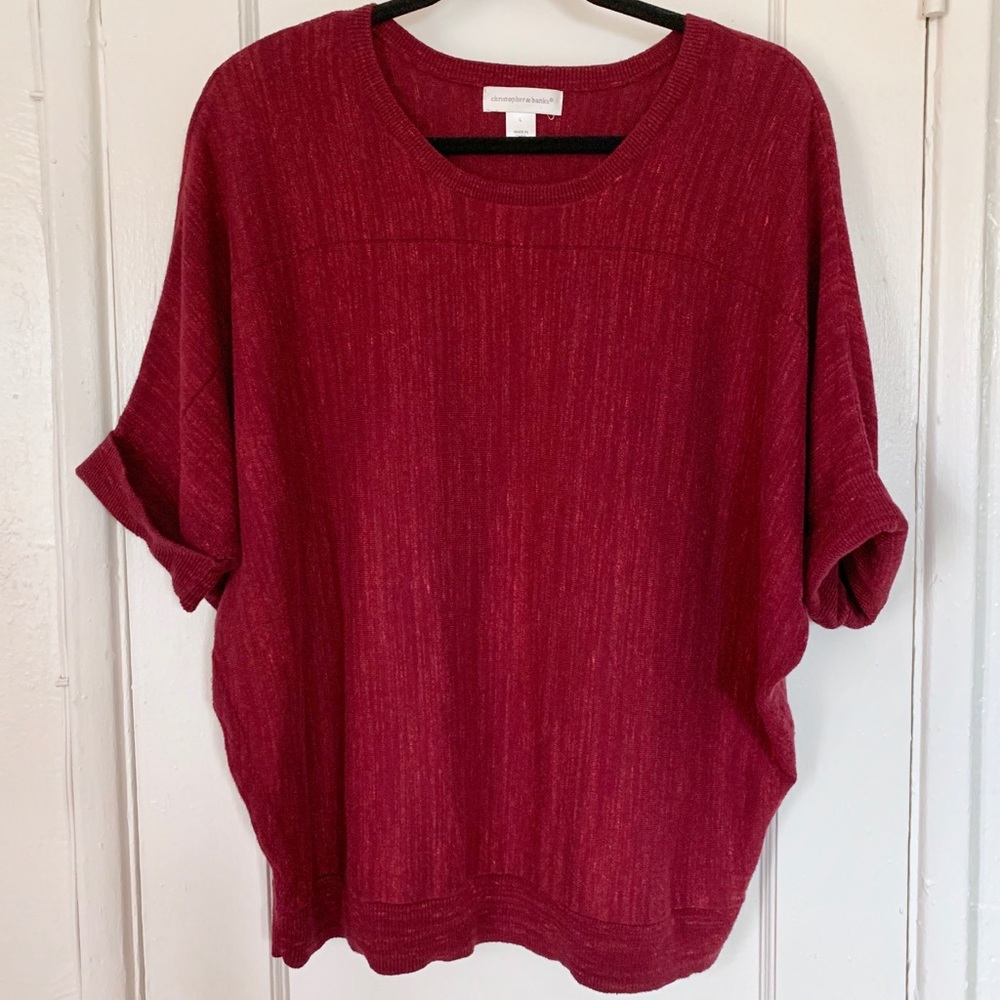 Christopher & Banks Maroon Sweater - Picture 1 of 7